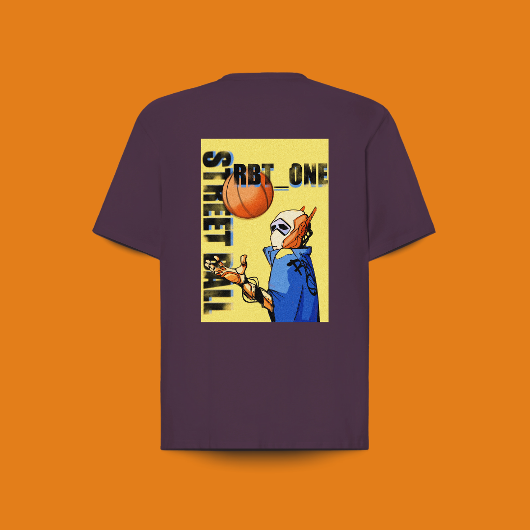 camiseta oversize 100% algodón RBT-ONE, para amantes del baloncesto
