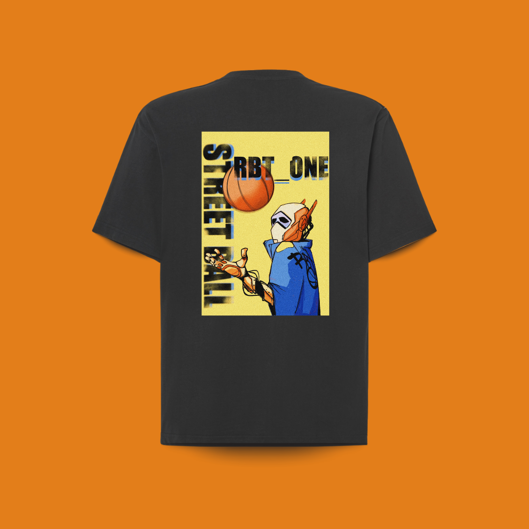 camiseta 100% negra para amantes del baloncesto RBT-ONE
