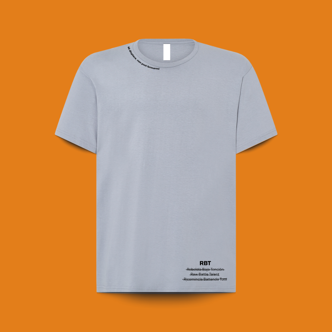 camiseta 100% algodón silver con texto mr. white