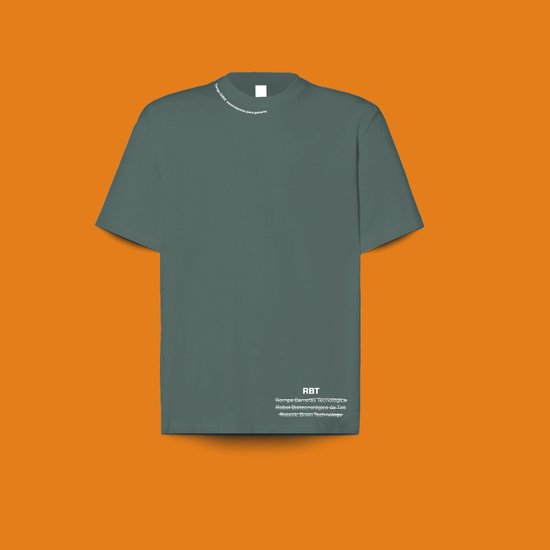 camiseta 100% algodón teal oversize textos RBT-ONE. para amantes del baloncesto