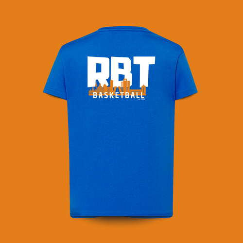 Skyline Madrid en camiseta azul royal 100 algodón infantil