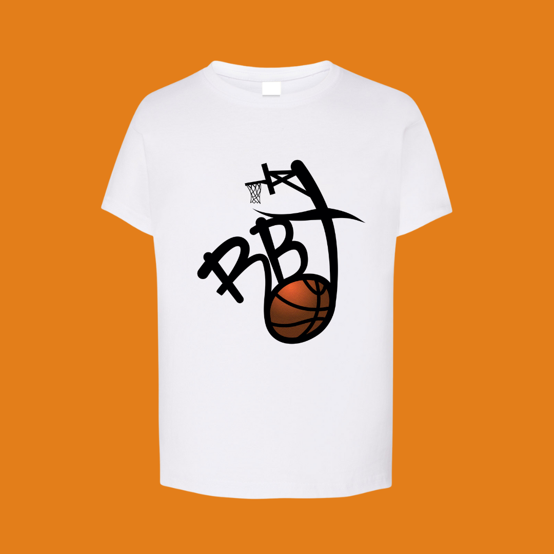 camiseta 100% algodón RBT basketball blanco