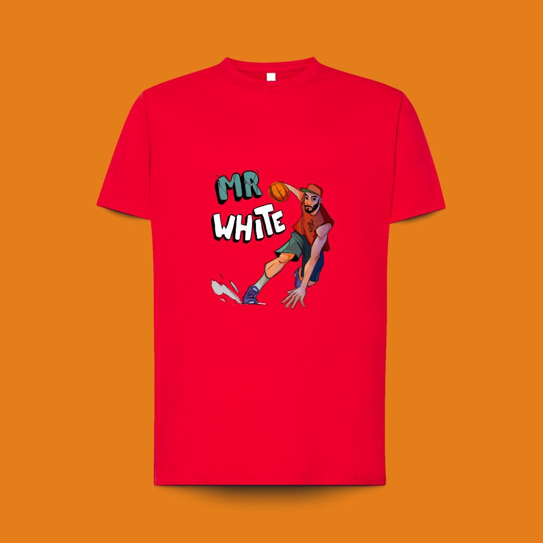 camiseta premium roja para streetball, para amantes del baloncesto