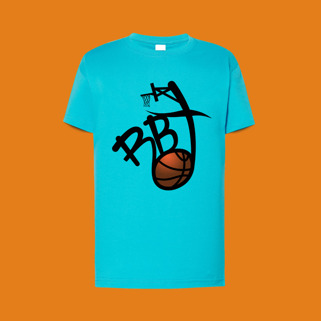camiseta 100% algodón RBT basketball infantil diseño origen