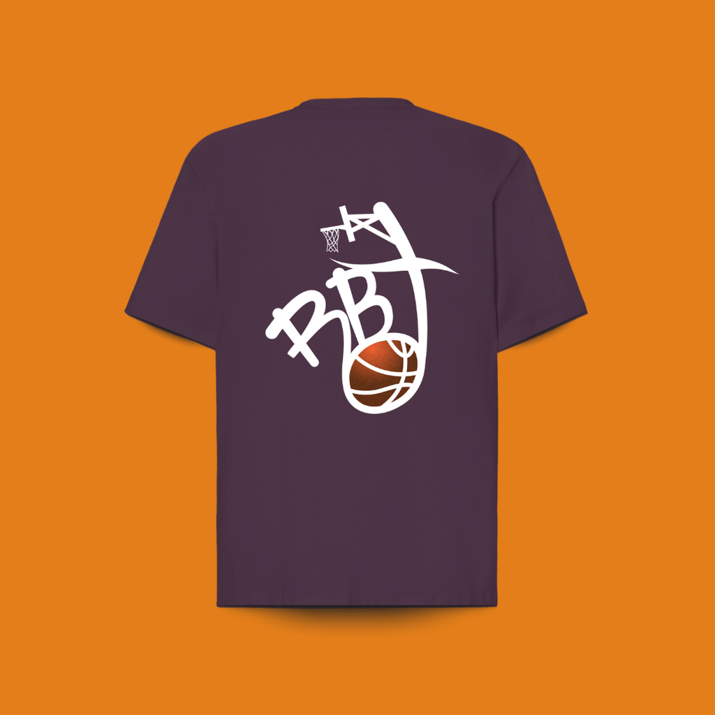 camiseta premium para amantes del baloncesto, diseño origen en la espalda