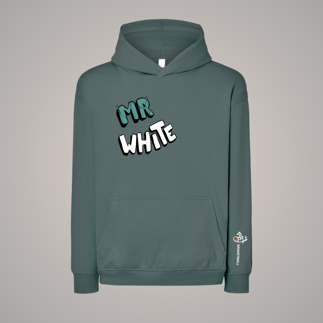 Sudadera oversize con capucha Mr.White, para amantes del baloncesto