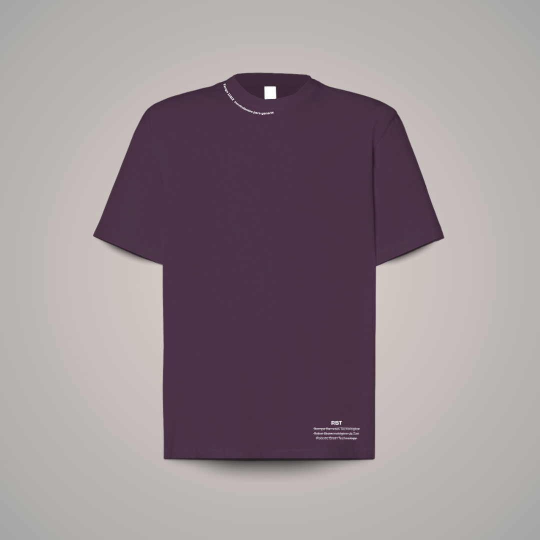 CAMISETA OVERSIZE RBT-ONE BACK-FRONT 100% ALGODÓN