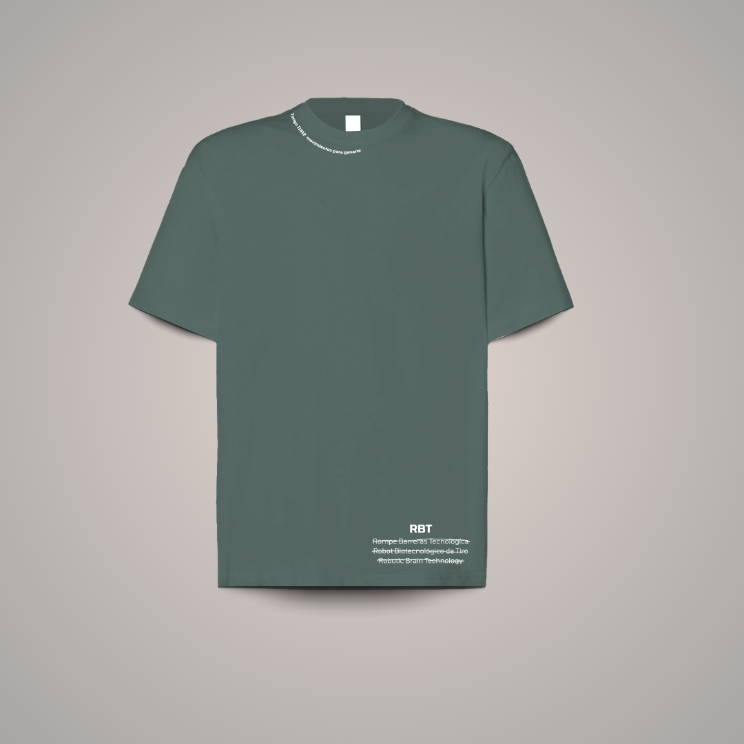 CAMISETA OVERSIZE RBT-ONE BACK-FRONT 100% ALGODÓN