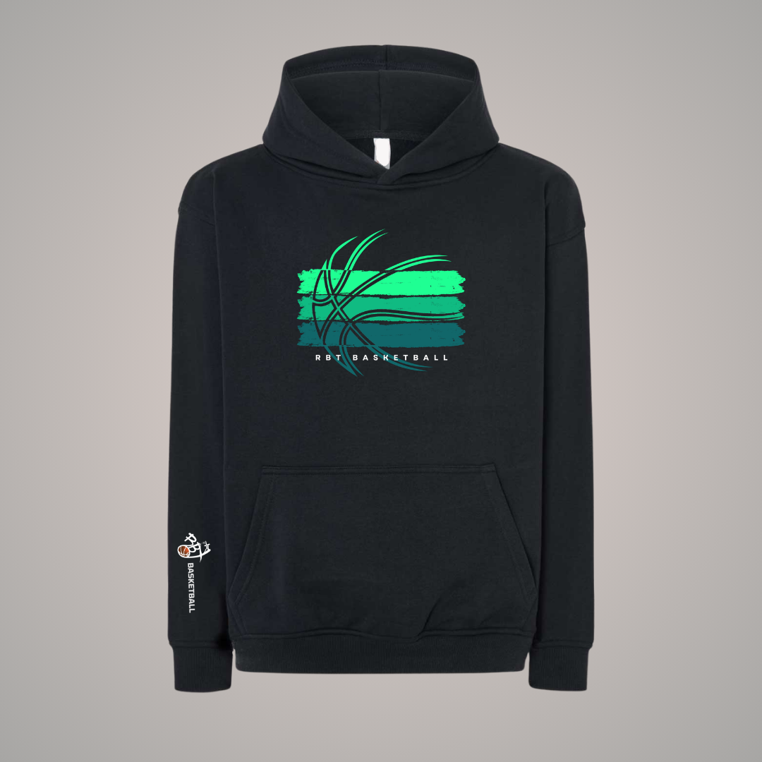 Sudadera oversize tricolor baloncesto capucha rbt