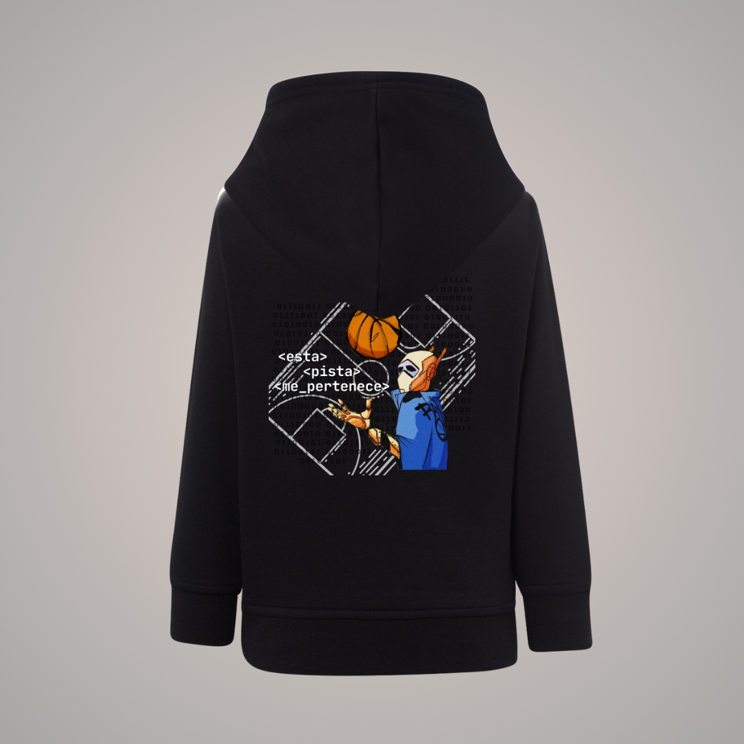 SUDADERA INFANTIL RBT-ONE CODIGO BINARIO CON CAPUCHA