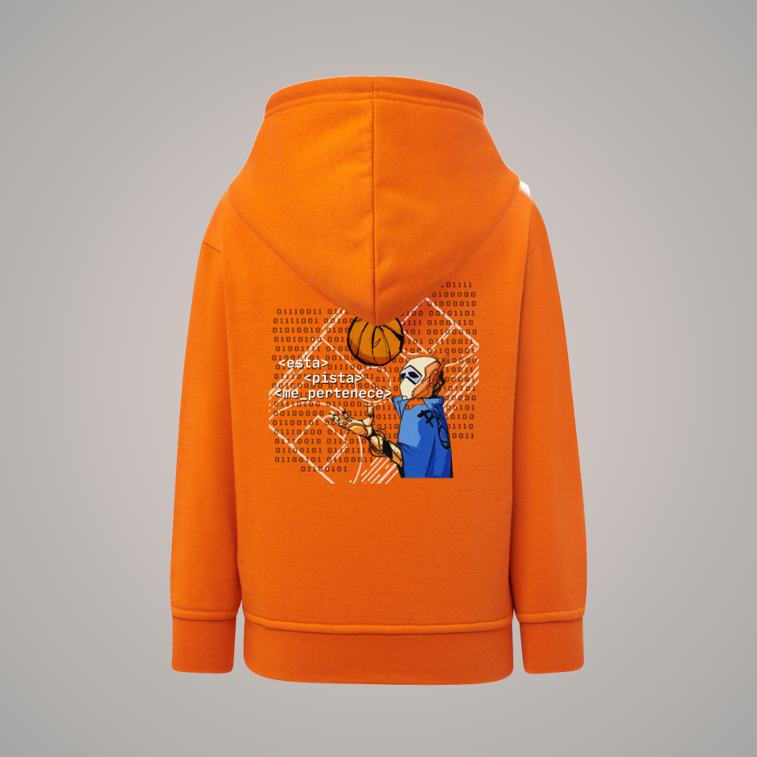 SUDADERA INFANTIL RBT-ONE CODIGO BINARIO CON CAPUCHA
