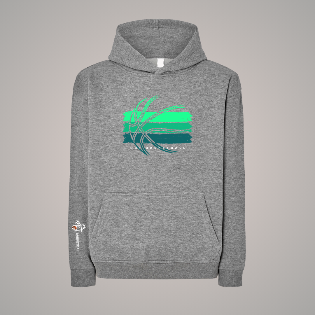 Sudadera oversize tricolor baloncesto capucha rbt