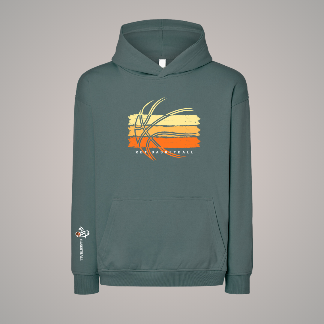 Sudadera oversize tricolor baloncesto capucha rbt