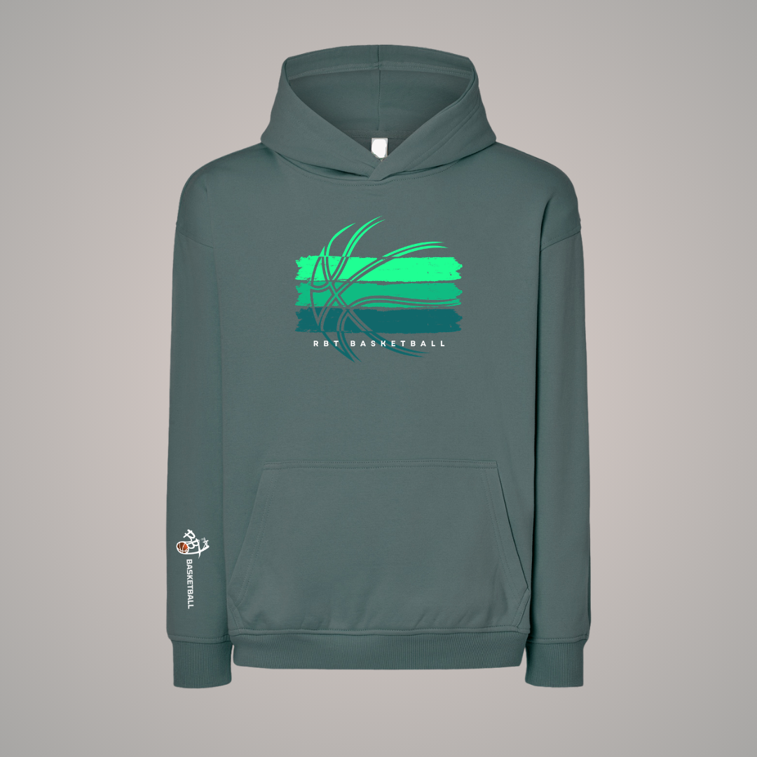 Sudadera oversize tricolor baloncesto capucha rbt